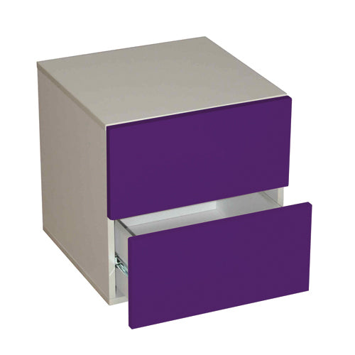 Stor' It - Prana Schubladencontainer, Regaleinsatz mit 2 Schubladen mit Hochglanz-Front und Push-Open-Funktion, 34x34x34 - einrichten-24, Regale & Stauraummöbel 