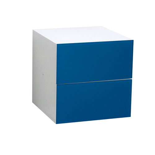 Atlanta - Schubladencontainer mit 2 Schubladen mit Push-Open-Funktion und Glasfront, in verschiedenen Farben - einrichten-24, Regale & Stauraummöbel 