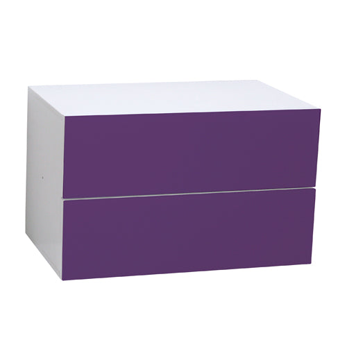 Atlanta - Schubladencontainer mit 2 Schubladen mit Push-Open-Funktion und Glasfront, in verschiedenen Farben - einrichten-24, Regale & Stauraummöbel 