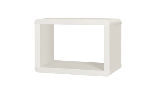 Atlanta - Beistelltisch, Couchtisch, Beisteller / 1x1 Cube mit abgerundeten Kanten, hochglanz weiss - einrichten-24, Couch- & Beistelltische