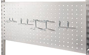 STAXX-System - Rückwand aus Metall mit Löchern für Werkzeughaken, inkl 7 Haken, silber - einrichten-24, Couch- & Beistelltische 