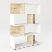 Shelfy - Bücherregal, Büroregal, Raumteiler mit 8 Fächern, asymmetrische Aufteilung