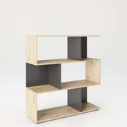 Shelfy - Bücherregal, Büroregal, Raumteiler mit 6 Fächern, asymmetrische Aufteilung