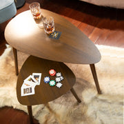 PLAYBOY - Couchtisch "KAYLA" 2er Set, Retro Beistelltische, Walnuss Dekor,Couchtisch - playboy