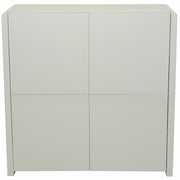 Atlanta - Highboard, Kommode, Stauraummöbel mit 4 Türen, Glaskomponenten, weiss hochglanz - einrichten-24, Kommoden & Sideboards 