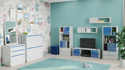 Atlanta - Beistelltisch, Couchtisch, Beisteller / 1x1 Cube mit abgerundeten Kanten, hochglanz weiss - einrichten-24, Couch- & Beistelltische 