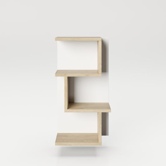 Cosmo Badmöbel - Wandregal mit viel Stauraum, ABS-Schutzkanten, Optik Weiss / Artisan Eiche - einrichten-24, Badezimmer Möbel