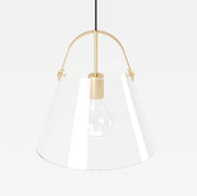 PLAYBOY - Hängelampe "LYNN" mit offenem Glasschirm und goldener Metallfassung, Retro-Design,Lampen - playboy