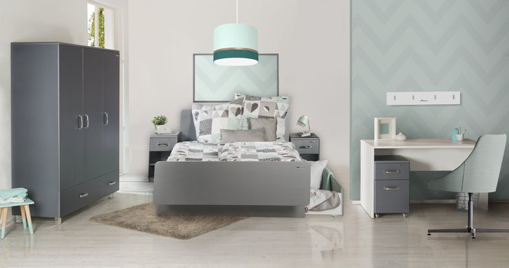 Miami Garderobenpanel mit 4 Haken, Autometallic-Lackierung, ABS Kanten in mint