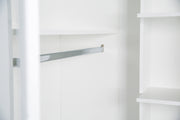 Florenz - praktischer Eckschrank mit 2 Türen mit Soft-Close, 7 Einlegeböden und 2 Kleiderstangen, gefräste Fronten, weiss - einrichten-24, Couch- & Beistelltische 