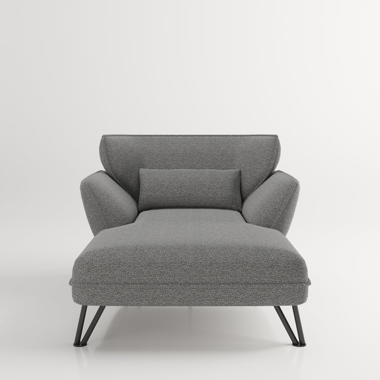 Medina - gepolsterter Loveseat / Sessel mit Arm- und Rückenlehne, inkl. Kissen, Webstoff in Anthrazit