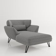 Medina - gepolsterter Loveseat / Sessel mit Arm- und Rückenlehne, inkl. Kissen, Webstoff in Anthrazit
