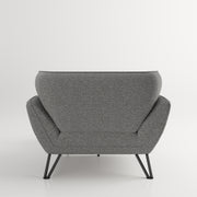 Medina - gepolsterter Loveseat / Sessel mit Arm- und Rückenlehne, inkl. Kissen, Webstoff in Anthrazit