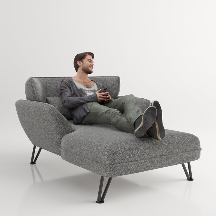 Medina - gepolsterter Loveseat / Sessel mit Arm- und Rückenlehne, inkl. Kissen, Webstoff in Anthrazit