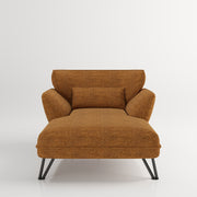 Medina - gepolsterter Loveseat / Sessel mit Arm- und Rückenlehne, inkl. Rücienkissen, Webstoff in Terracotta