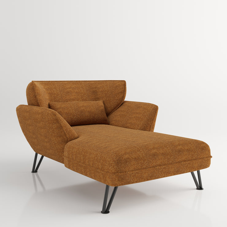 Medina - gepolsterter Loveseat / Sessel mit Arm- und Rückenlehne, inkl. Rücienkissen, Webstoff in Terracotta
