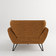 Medina - gepolsterter Loveseat / Sessel mit Arm- und Rückenlehne, inkl. Rücienkissen, Webstoff in Terracotta