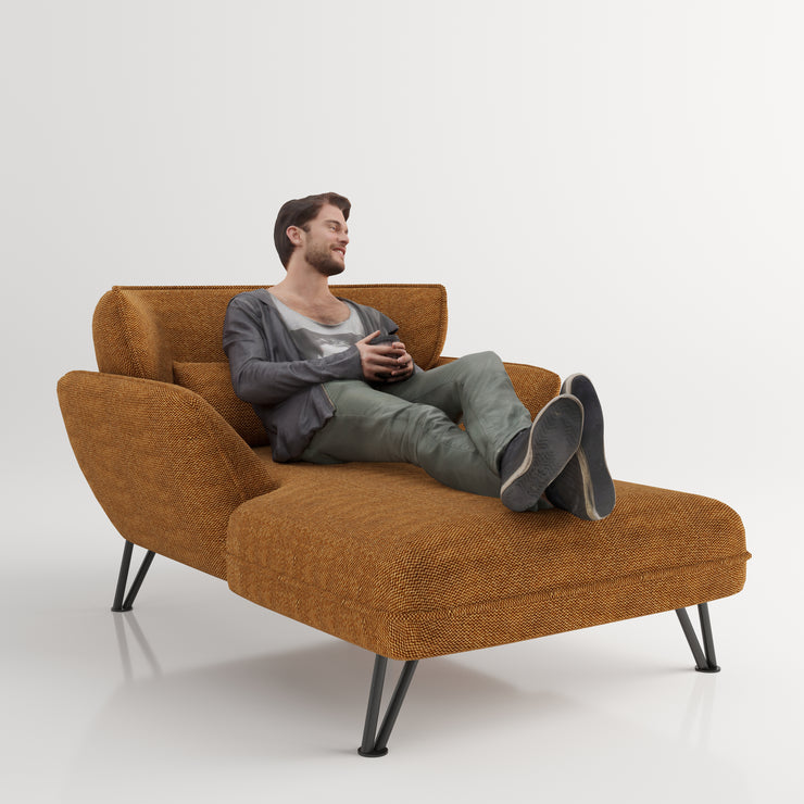 Medina - gepolsterter Loveseat / Sessel mit Arm- und Rückenlehne, inkl. Rücienkissen, Webstoff in Terracotta