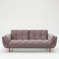PLAYBOY - Sofa "SCARLETT" gepolsterte Couch mit Bettfunktion, Samtstoff in Rosa mit Massivholzfüsse, Retro-Design,Sofas & Ottomane - playboy