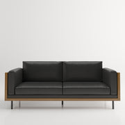 PLAYBOY - 3er Sofa "SHELBY", gepolstertes Sofa mit Arm- und Rückenlehne, PU Leder in Schwarz