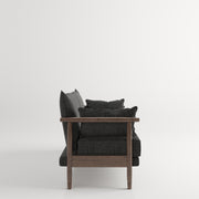 PLAYBOY - 3er Schlafsofa "SYLVIE", gepolstertes Schlafsofa mit Arm- und Rückenlehne, Polyester in Anthrazit
