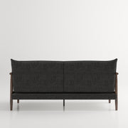 PLAYBOY - 3er Schlafsofa "SYLVIE", gepolstertes Schlafsofa mit Arm- und Rückenlehne, Polyester in Anthrazit