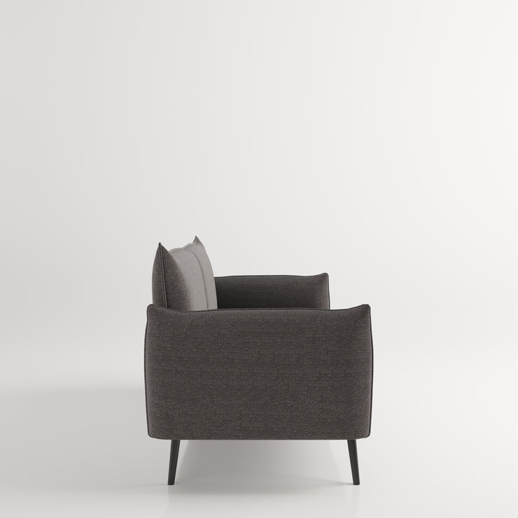 Denver - 3er Bettsofa, gepolstertes Schlafsofa mit Arm- und Rückenlehne, in Anthrazit