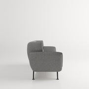 Medina - 3er Sofa mit Arm- und Rückenlehne, inkl. Kissen, Webstoff in Anthrazit
