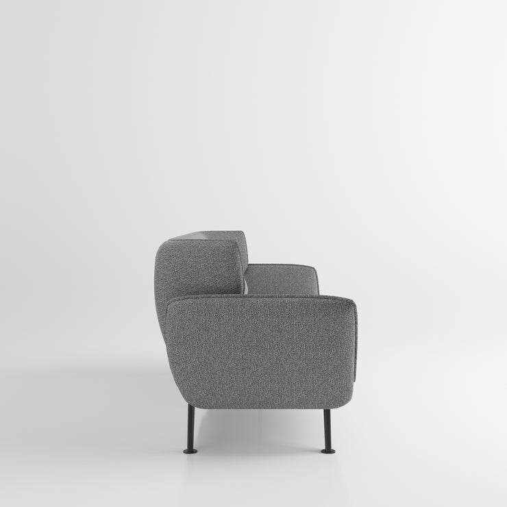 Medina - 3er Sofa mit Arm- und Rückenlehne, inkl. Kissen, Webstoff in Anthrazit