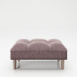 PLAYBOY - Ottoman "SCARLETT" gepolsterte Fussablage passend zum Sofa, Samtstoff in Rosa mit Massivholzfüsse, Retro-Design,Sofas & Ottomane - playboy