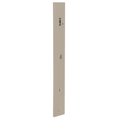 Miami Garderobenpanel mit 3 chromfarbenen Haken, Autometallic-Lackierung in taupe