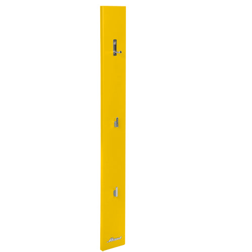 Miami Garderobenpanel mit 3 chromfarbenen Haken, Autometallic-Lackierung in gelb