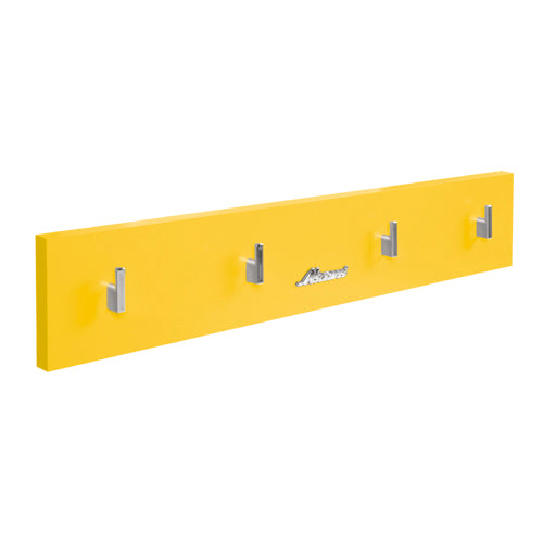 Miami Garderobenpanel mit 4 Haken, Autometallic-Lackierung, ABS Kanten in gelb