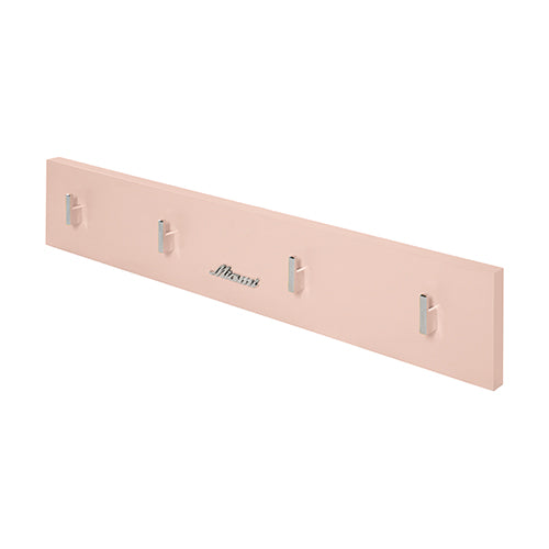 Miami Garderobenpanel mit 4 Haken, Autometallic-Lackierung, ABS Kanten in Rose quartz