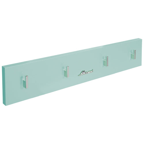 Miami Garderobenpanel mit 4 Haken, Autometallic-Lackierung, ABS Kanten in mint