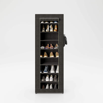 PLAYBOY - Schuhschrank "TRACY" mit 9 Einlegeböden, Reissverschluss, Retro-Design