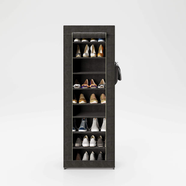 PLAYBOY - Schuhschrank "TRACY" mit 9 Einlegeböden, Reissverschluss, Retro-Design