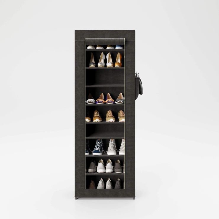 PLAYBOY - Schuhschrank "TRACY" mit 9 Einlegeböden, Reissverschluss, Retro-Design