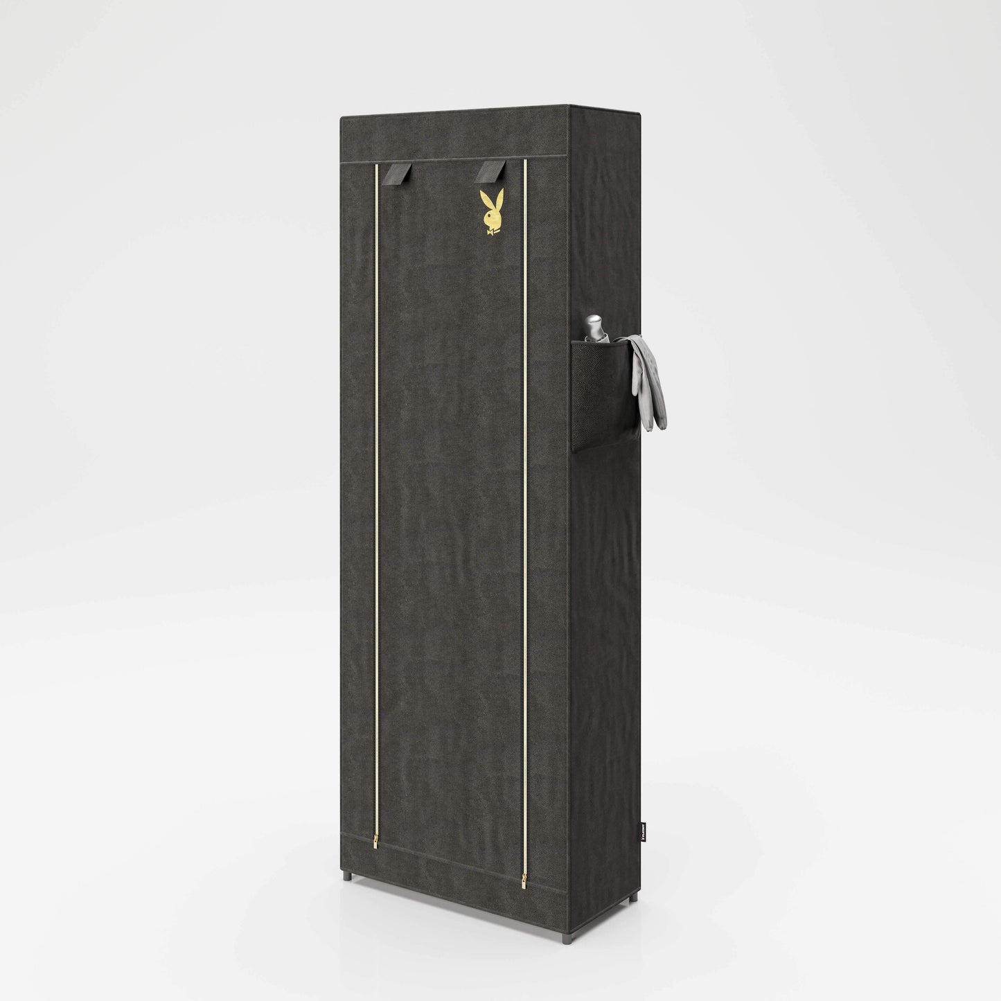 PLAYBOY - Schuhschrank "TRACY" mit 9 Einlegeböden, Reissverschluss, Retro-Design