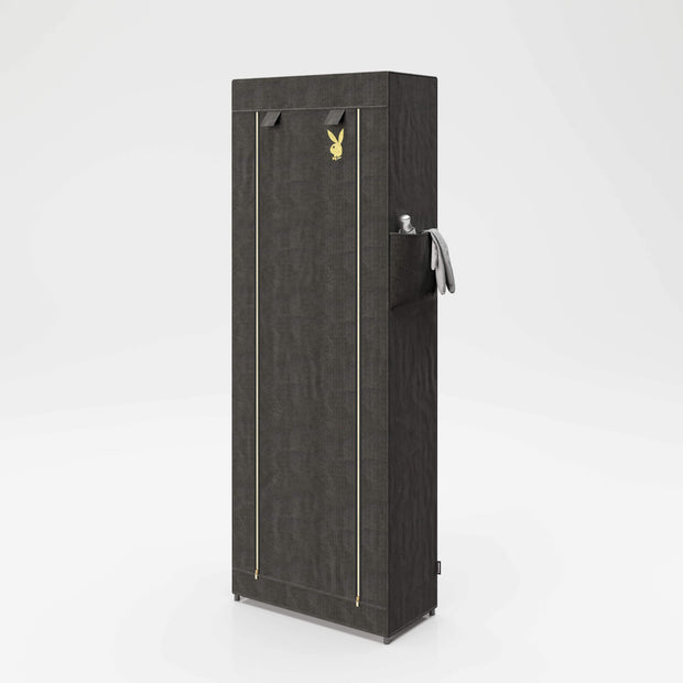 PLAYBOY - Schuhschrank "TRACY" mit 9 Einlegeböden, Reissverschluss, Retro-Design