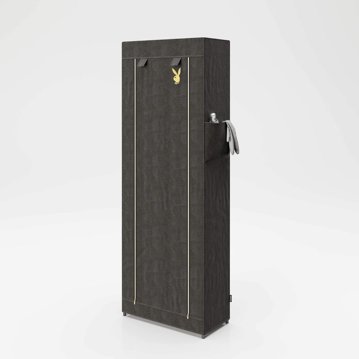 PLAYBOY - Schuhschrank "TRACY" mit 9 Einlegeböden, Reissverschluss, Retro-Design