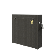 PLAYBOY - Schuhschrank "TRACY" mit 11 Einlegeböden, Reissverschluss, Retro-Design