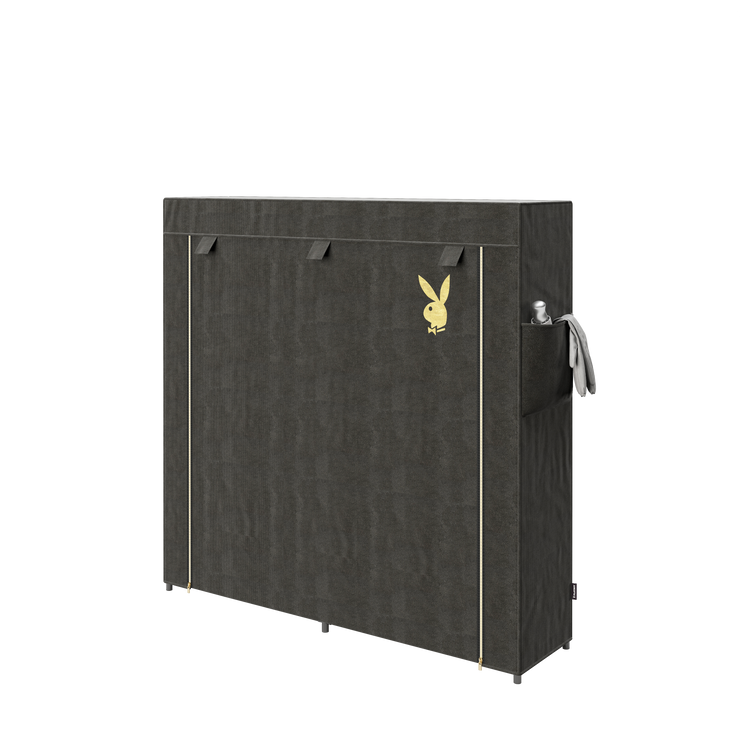PLAYBOY - Schuhschrank "TRACY" mit 11 Einlegeböden, Reissverschluss, Retro-Design