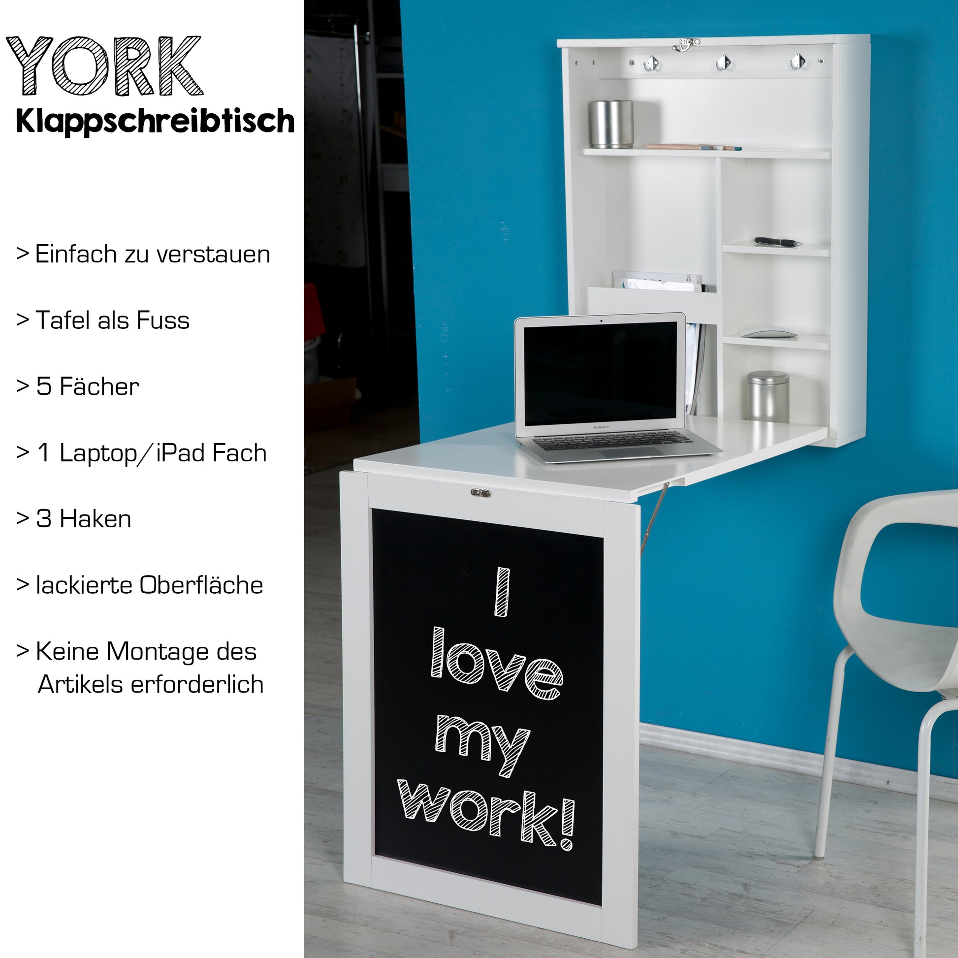 klapptisch mit aufbewahrung York
