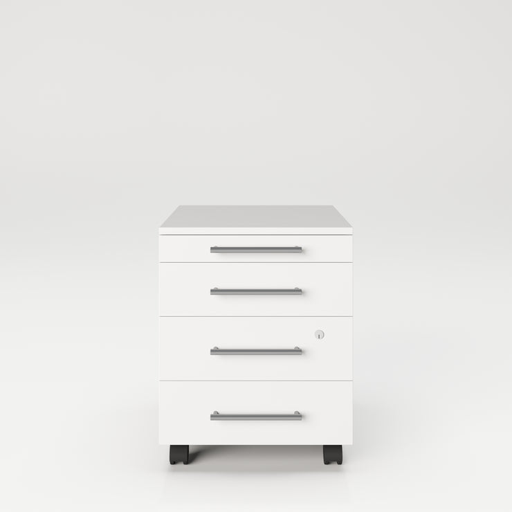 Neo - Schreibtisch, Computertisch, Sekretär, Gamingtisch, inkl  kleinem Rollcontainer, weiß