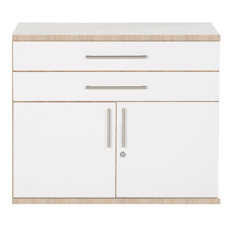 Chicago - Container, Kommoden in verschiedenen Grössen, weiss mit farbiger Kante, Aluminiumgriff, minimalistisches modernes Design - einrichten-24, Regale & Stauraummöbel 