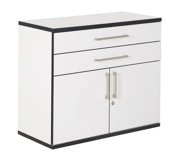 Chicago - Container, Kommoden in verschiedenen Grössen, weiss mit farbiger Kante, Aluminiumgriff, minimalistisches modernes Design - einrichten-24, Regale & Stauraummöbel 