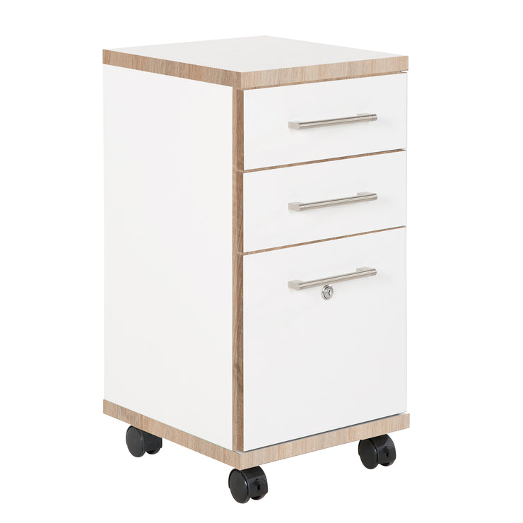 Chicago - Container, Kommoden in verschiedenen Grössen, weiss mit farbiger Kante, Aluminiumgriff, minimalistisches modernes Design - einrichten-24, Regale & Stauraummöbel 