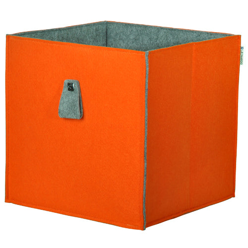 Filzbox, Aufbewahrungsbox, 34x34cm, faltbar, Orange – einrichten-24