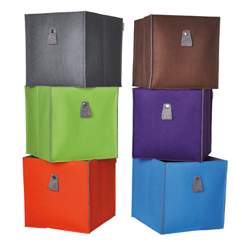 Filzbox, Aufbewahrungsbox, 34x34cm, faltbar, Orange– einrichten-24
